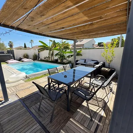 Cosy 6 Pers Avec Billard ,piscine ,jacuzzi Et Jardin * Lunel-Viel