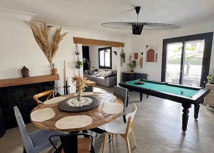 Vila Cosy 6 Pers Avec Billard ,piscine ,jacuzzi Et Jardin Lunel-Viel